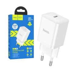Hoco Innovative Adapter N27 with Single Port PD20W (EU) White Hoco Innovative Adapter N27 with Single Port PD20W (EU) White